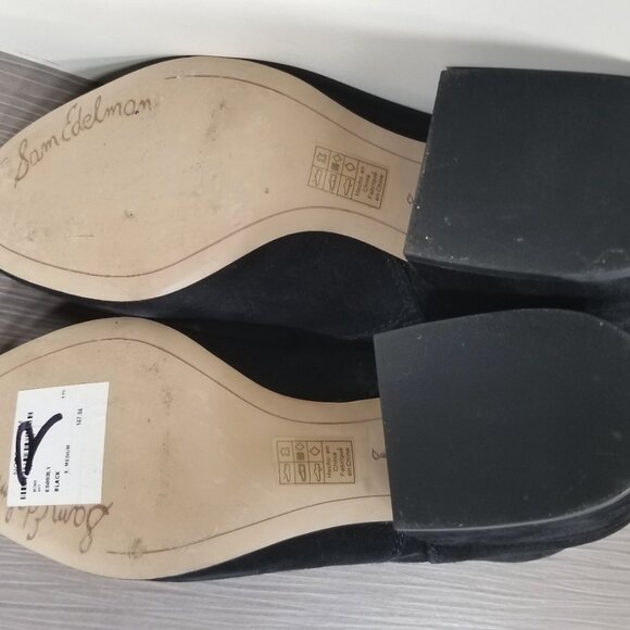 Sam Edelman Tate Lace-Up Bootie, Black Suede, Womens Size 8 M / 38 - Picture 12 of 13